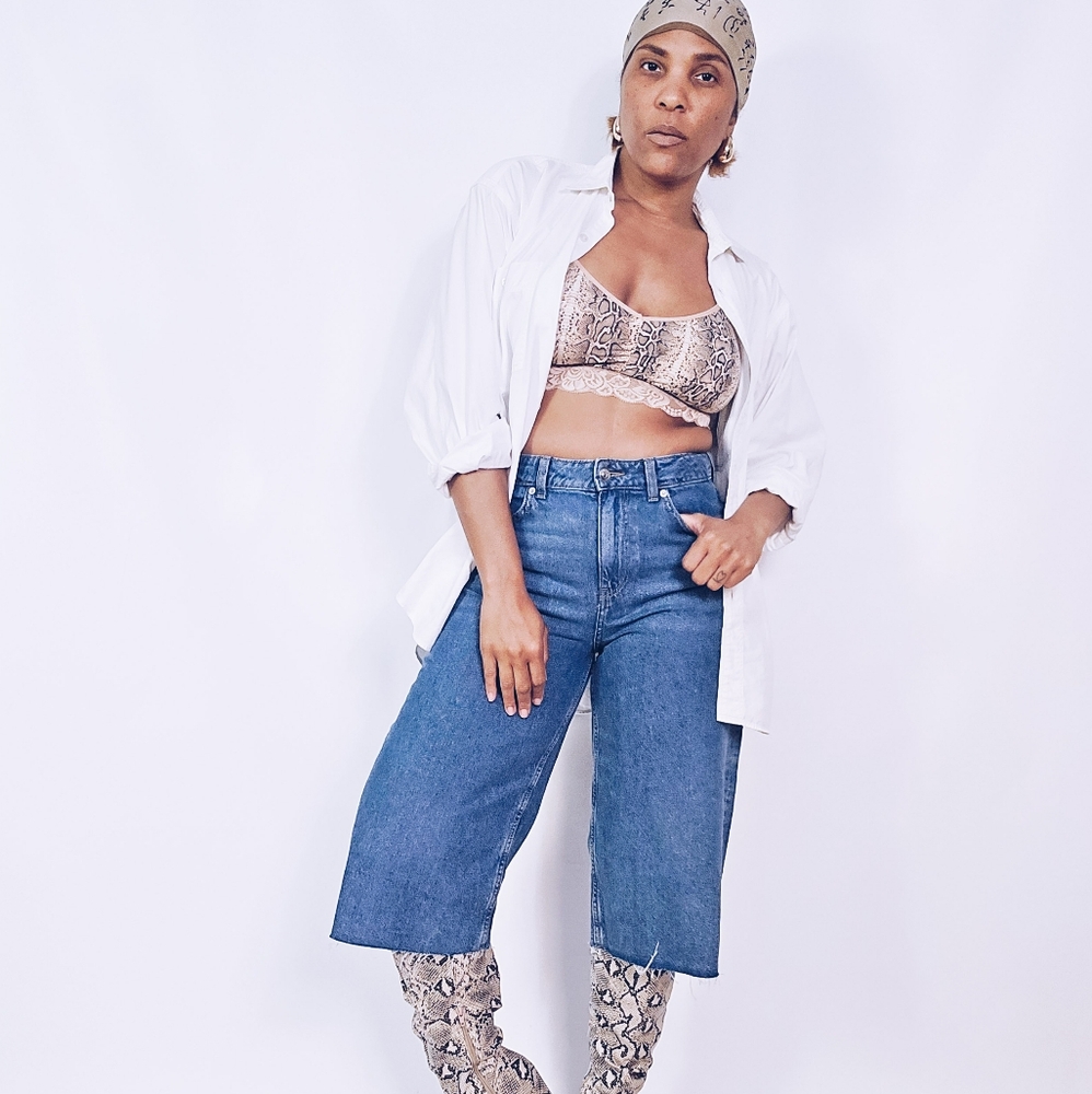 Sophie B. Snakeskin Bralette